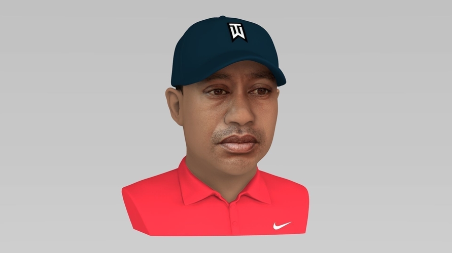Tiger Woods bust ready for full color 3D printing 3D Print 232613