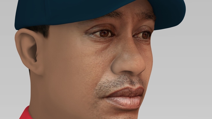 Tiger Woods bust ready for full color 3D printing 3D Print 232615