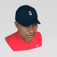Tiger Woods bust ready for full color 3D printing - Thumbnail 9