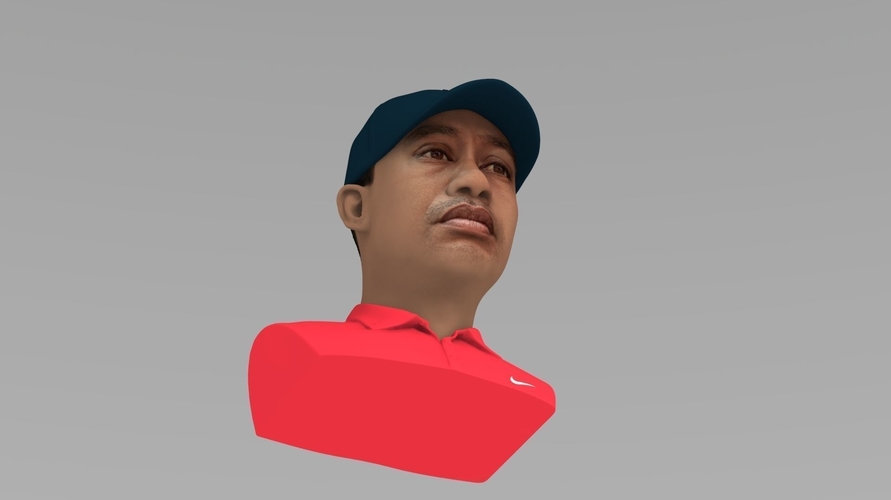 Tiger Woods bust ready for full color 3D printing 3D Print 232617
