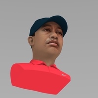 Tiger Woods bust ready for full color 3D printing - Thumbnail 10