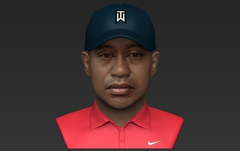 Tiger Woods bust ready for full color 3D printing 3D Print 232618