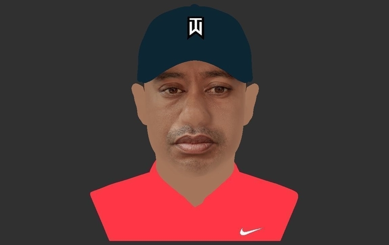 Tiger Woods bust ready for full color 3D printing 3D Print 232619