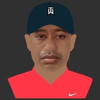 Tiger Woods bust ready for full color 3D printing - Thumbnail 12