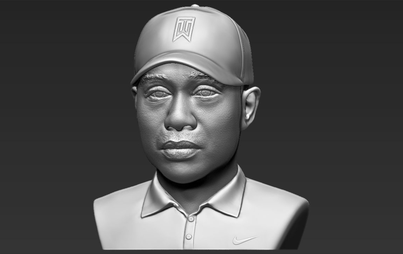 Tiger Woods bust ready for full color 3D printing 3D Print 232621
