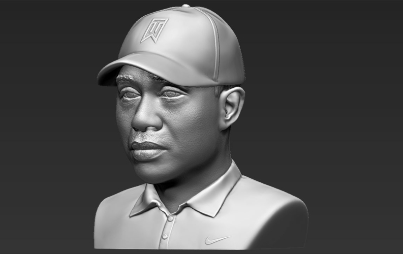 Tiger Woods bust ready for full color 3D printing 3D Print 232622