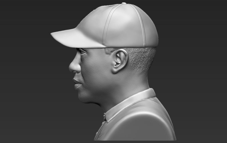 Tiger Woods bust ready for full color 3D printing 3D Print 232623