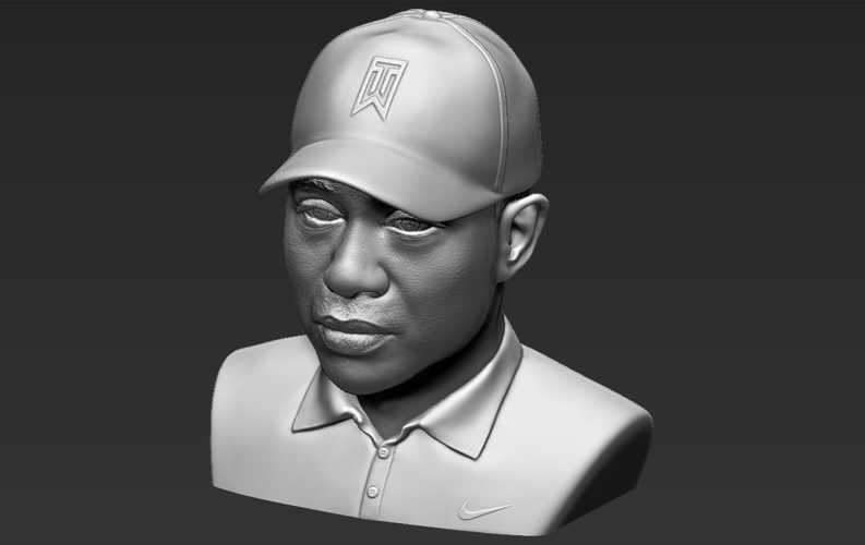 Tiger Woods bust ready for full color 3D printing 3D Print 232627