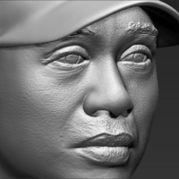 Tiger Woods bust ready for full color 3D printing - Thumbnail 21