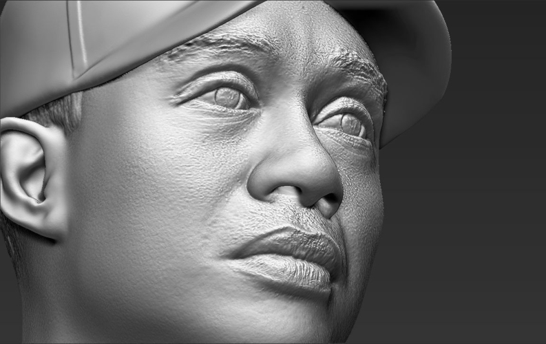 Tiger Woods bust ready for full color 3D printing 3D Print 232630
