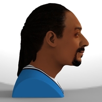 Snoop Dogg bust ready for full color 3D printing - Thumbnail 5