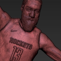 James Harden 3D printing ready stl obj - Thumbnail 24