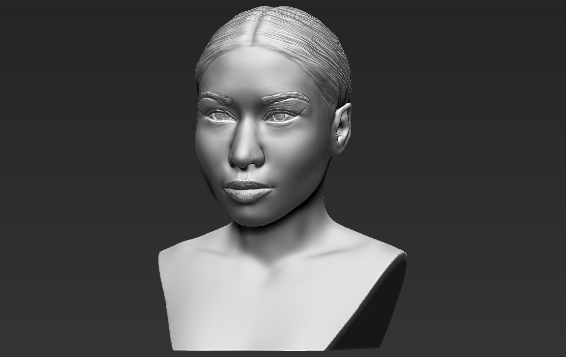 Nicki Minaj bust 3D printing ready stl obj @ Pinshape