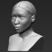 Nicki Minaj bust 3D printing ready stl obj - Thumbnail 3