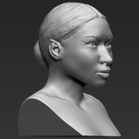 Nicki Minaj bust 3D printing ready stl obj - Thumbnail 6