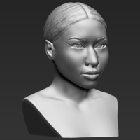 Nicki Minaj bust 3D printing ready stl obj - Thumbnail 7