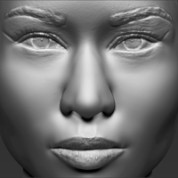 Nicki Minaj bust 3D printing ready stl obj - Thumbnail 10
