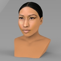 Nicki Minaj bust ready for full color 3D printing - Thumbnail 2