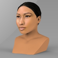 Nicki Minaj bust ready for full color 3D printing - Thumbnail 3