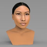 Nicki Minaj bust ready for full color 3D printing - Thumbnail 5