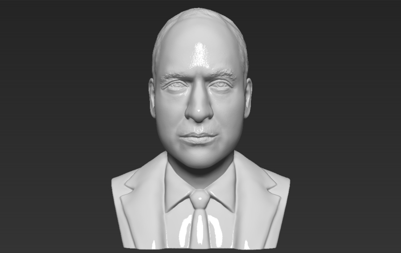 Prince William bust 3D printing ready stl obj