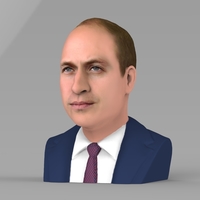 Prince William bust ready for full color 3D printing - Thumbnail 2