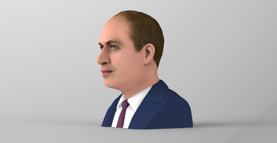 Prince William bust ready for full color 3D printing 3D Print 232736