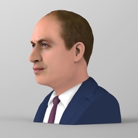 Prince William bust ready for full color 3D printing - Thumbnail 3