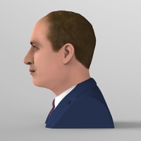Prince William bust ready for full color 3D printing - Thumbnail 4