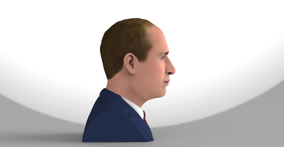 Prince William bust ready for full color 3D printing 3D Print 232738