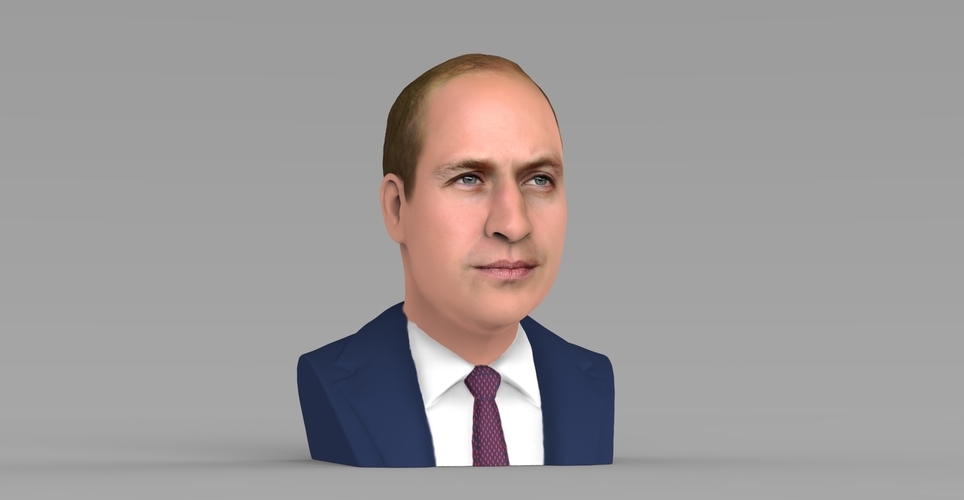 Prince William bust ready for full color 3D printing 3D Print 232739