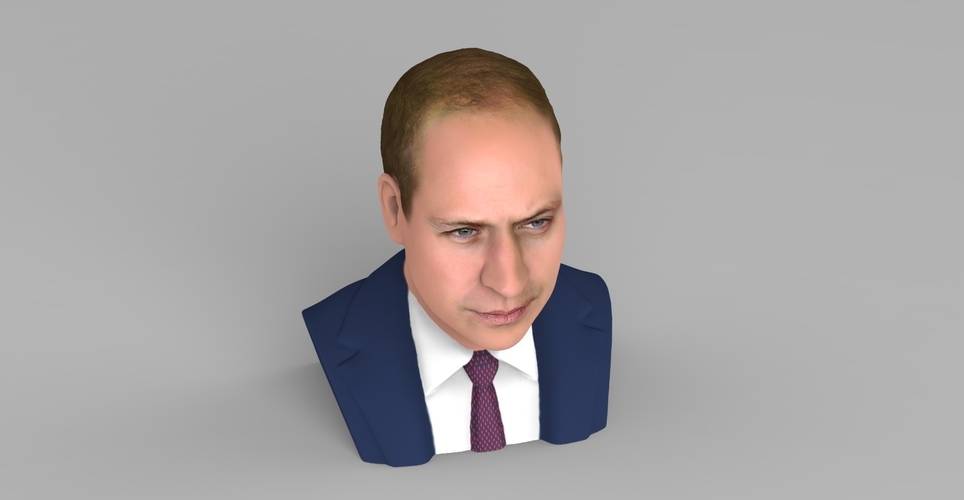 Prince William bust ready for full color 3D printing 3D Print 232740