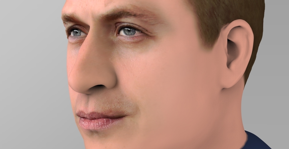 Prince William bust ready for full color 3D printing 3D Print 232742
