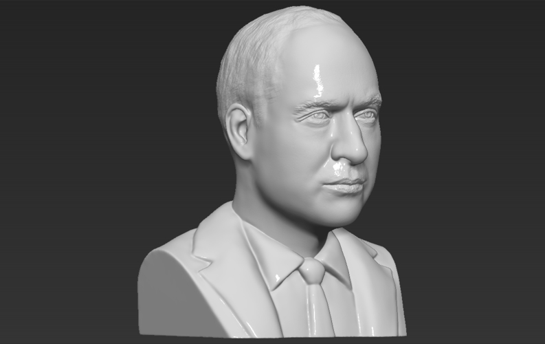 Prince William bust ready for full color 3D printing 3D Print 232749