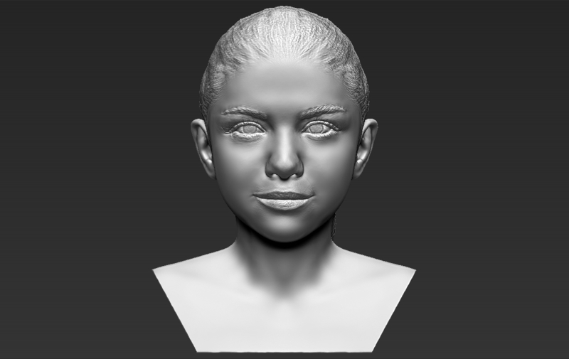 Selena Gomez bust 3D printing ready stl obj