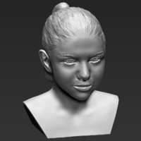 Selena Gomez bust 3D printing ready stl obj - Thumbnail 6