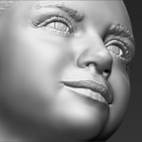 Selena Gomez bust 3D printing ready stl obj - Thumbnail 12