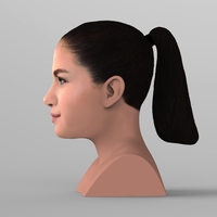 Selena Gomez bust ready for full color 3D printing - Thumbnail 4
