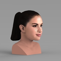 Selena Gomez bust ready for full color 3D printing - Thumbnail 5