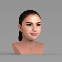 Selena Gomez bust ready for full color 3D printing - Thumbnail 6