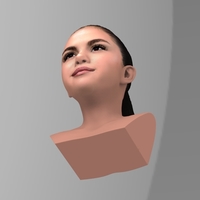 Selena Gomez bust ready for full color 3D printing - Thumbnail 9