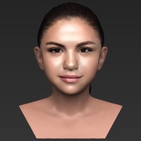 Selena Gomez bust ready for full color 3D printing - Thumbnail 11