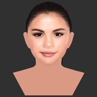 Selena Gomez bust ready for full color 3D printing - Thumbnail 12
