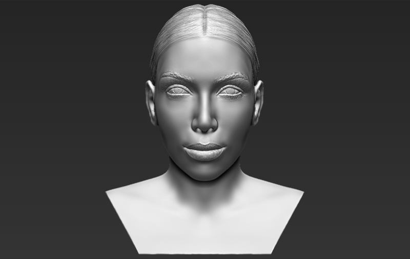 Kim Kardashian bust 3D printing ready stl obj