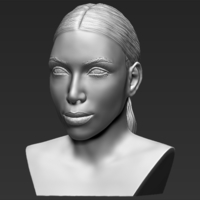 Kim Kardashian bust 3D printing ready stl obj - Thumbnail 2