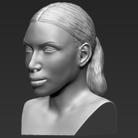 Kim Kardashian bust 3D printing ready stl obj - Thumbnail 3