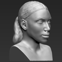 Kim Kardashian bust 3D printing ready stl obj - Thumbnail 6
