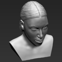 Kim Kardashian bust 3D printing ready stl obj - Thumbnail 9