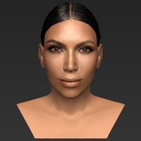 Kim Kardashian bust ready for full color 3D printing - Thumbnail 11