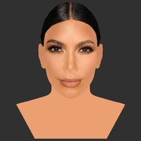 Kim Kardashian bust ready for full color 3D printing - Thumbnail 12